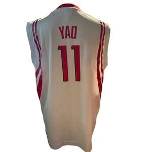 Reebok Yao Ming #11 Houston Rockets NBA Jersey, White & Red, Youth XL (18/20)